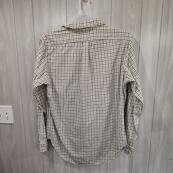 Ralph Lauren Button Down Checks Cream Green Red Yellow Classic Fit Size M Soft - Picture 5 of 9